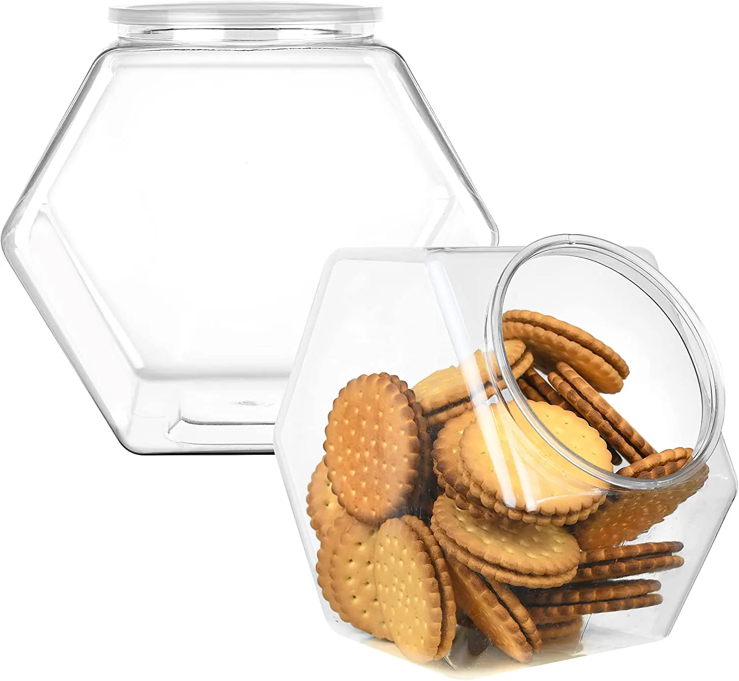 Cookie Jars for Kitchen Counter Cookie Jar with Lid Dry Food Storage Containers Plastic Candy Jars with Airtight Lids