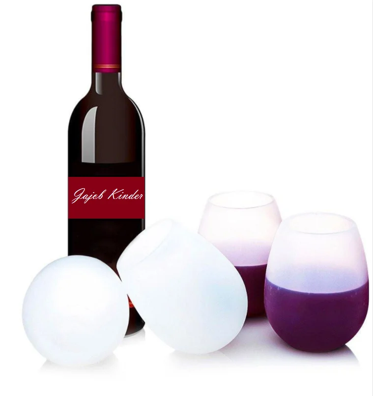 
Unbreakable Silicone Wine Glasses&Cups Shatterproof Flexible silicone Cups 