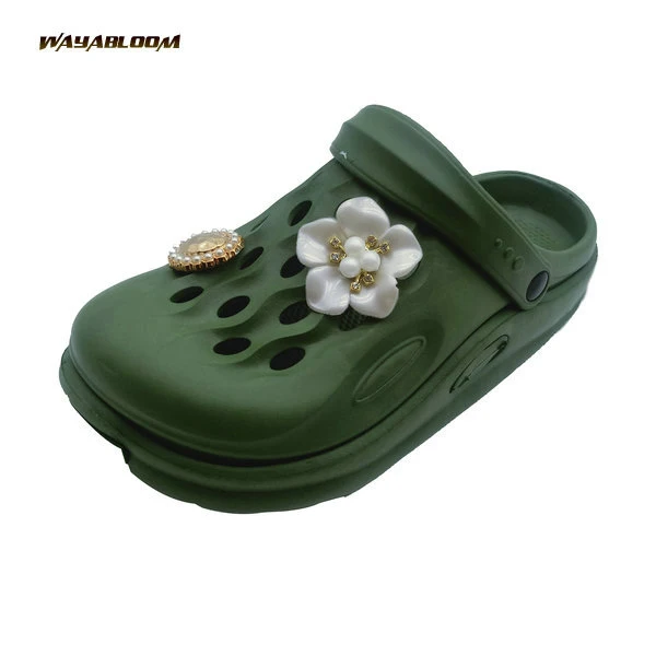 Hot models hole shoes women outside wear stereo thick bottom beach head clogs
