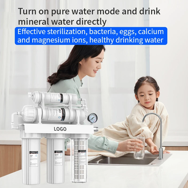 600GPD Whole House RO water filter drink Tap well water filters TDS 6 Stage Reverse Osmosi System UF household water Purifier
