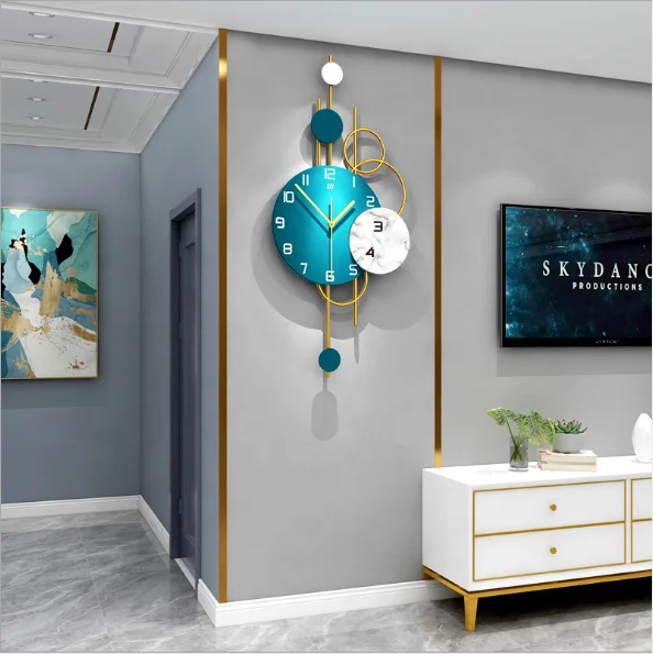 Modern 1pc metal decorative mulit-round silent personalized home decor wall clock