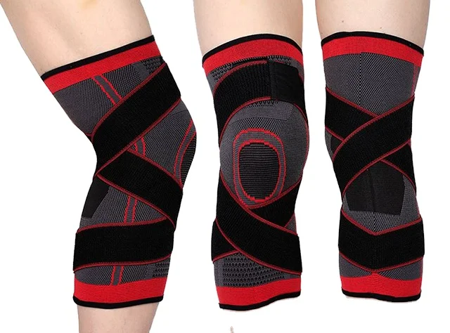 Power Knee Knee Joint Support Football Sports Basketball Volleyball Football Knee Pad With Compression Straps