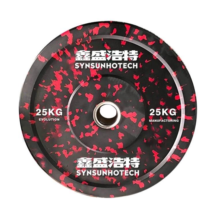 Gym Equipment Bumper colored Weight Lifting Plates Bodybuilding Gym Barbell Weight Plates Fleck Bumper Plates