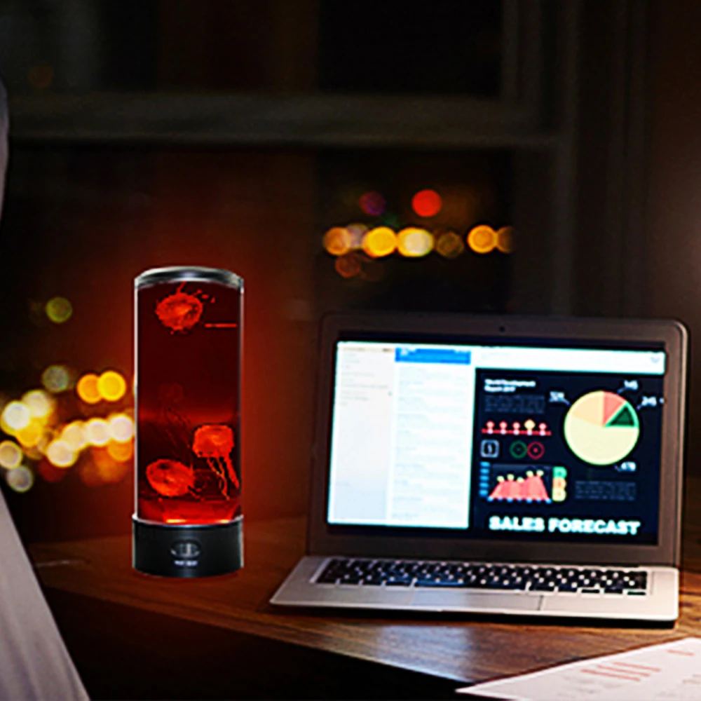 Factory Wholesale Hot Sales Night Light Color Changing Mood led fantasy remote control jellyfish lamp