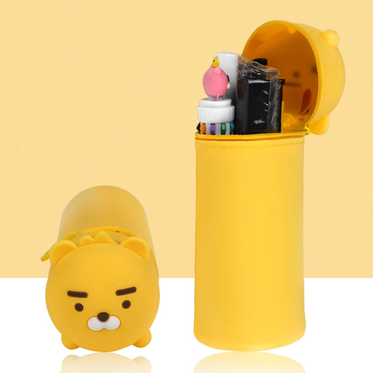 Factory Custom Sublimation Pencil Pouch Cute School Silicone Pencil Bags For Children