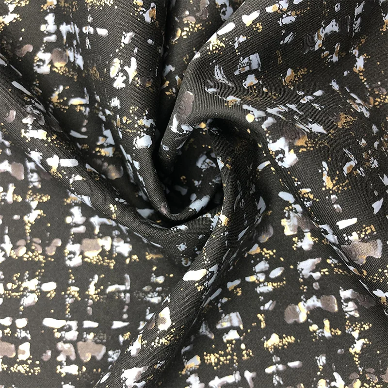 2022 new trend 50D high-elastic printing fabric 78gsm film polyester pongee fabric for jacket