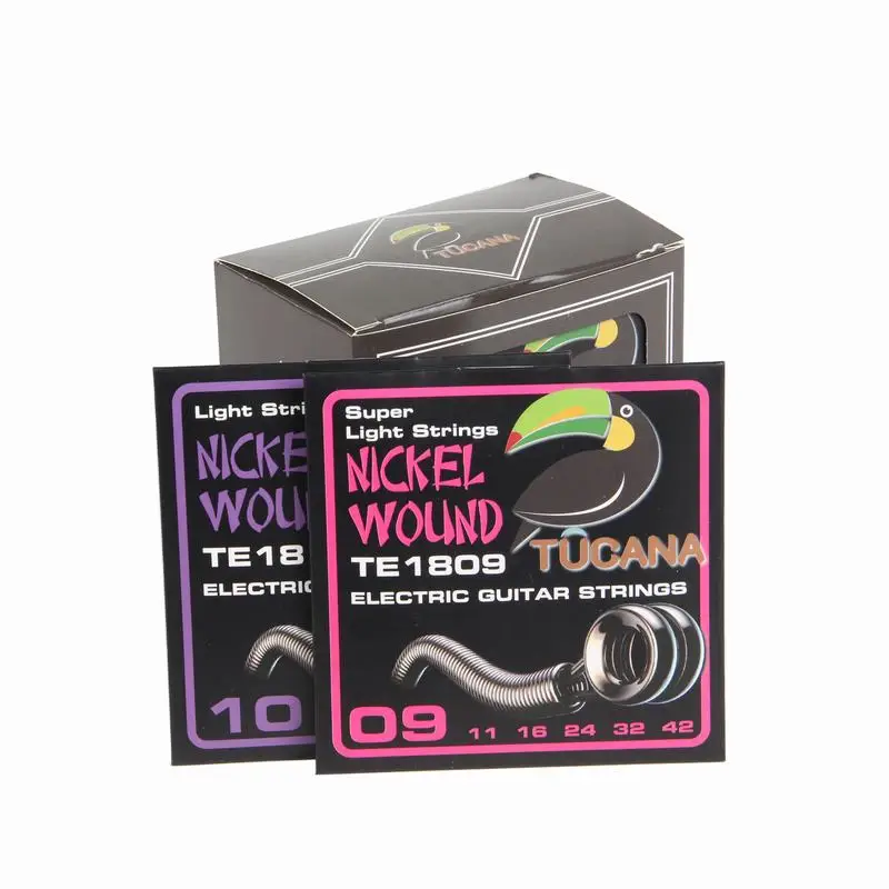 Nickle Wound Electric string Guitar Strings of Tucana 010 011 good quality gauge packaged Guitar Strings