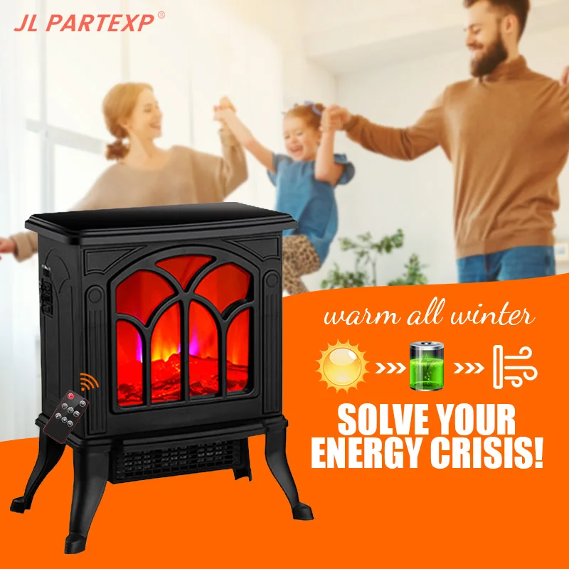 Low Consumption Solar Heater for Room Electric Heating Infrared Portable Electric Fireplace Space Heaters for Room Wholesale