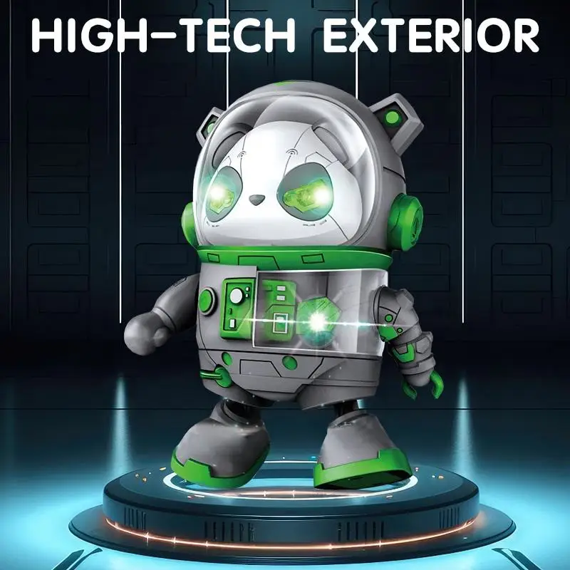 Hot Selling Electric Technological Dancing Panda Styling Plastic Kids Children Swing Body Music Light Dancing Animal Toys