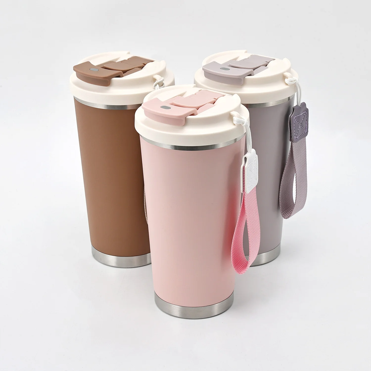 Wholesale BPA Free New Arrival 4 in 1 Drinking Tumbler Insulated Stainless Steel 560ml Coffee Cup Customize Logo Leakproof Lid