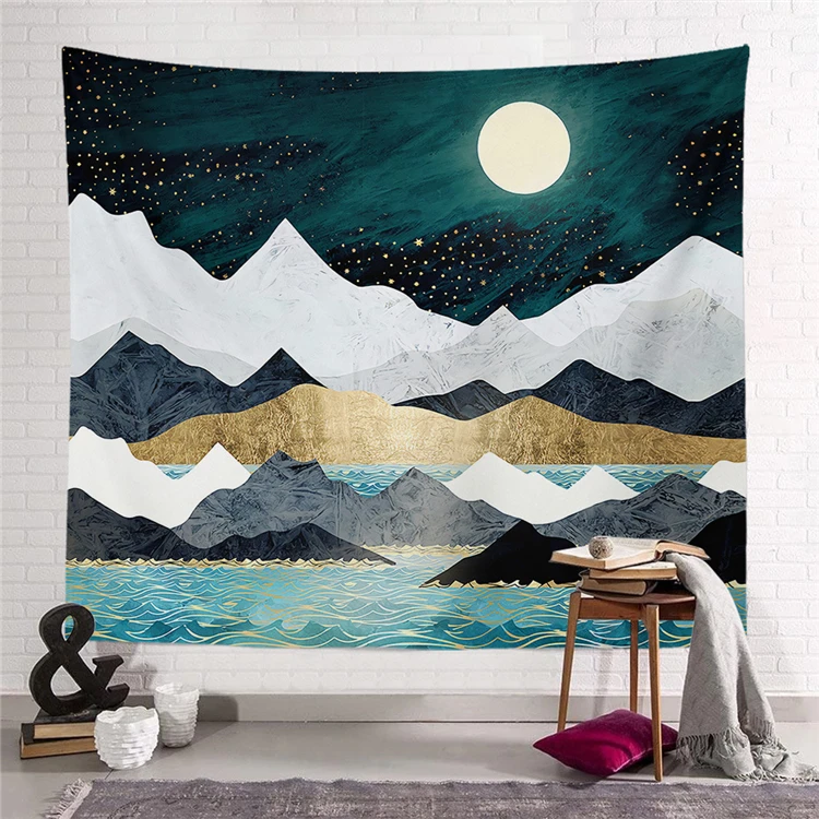 Пользовательские аниме гобелен Современная Сублимация Ван Гог гобелен