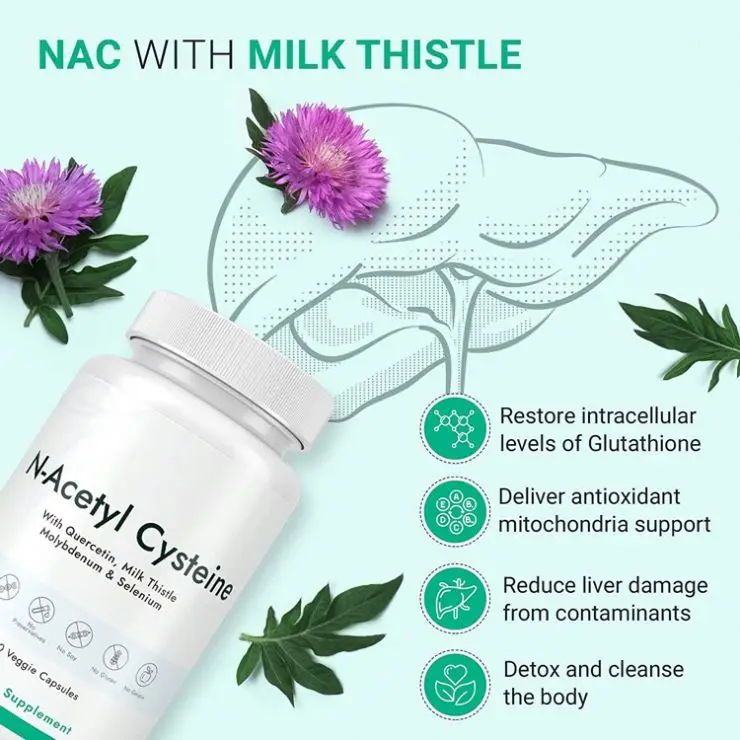Private Label NAC Capsules Antioxidant Supplements Nac N-acetyl L-Cysteine 600mg