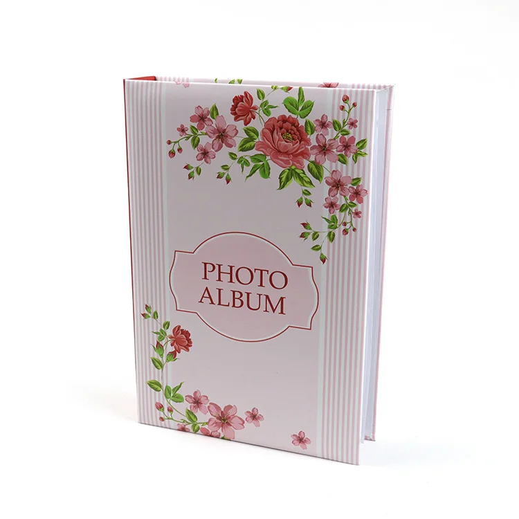 
4*6 inch flowers 300 photos glue bound printed paper cover floral photo album 