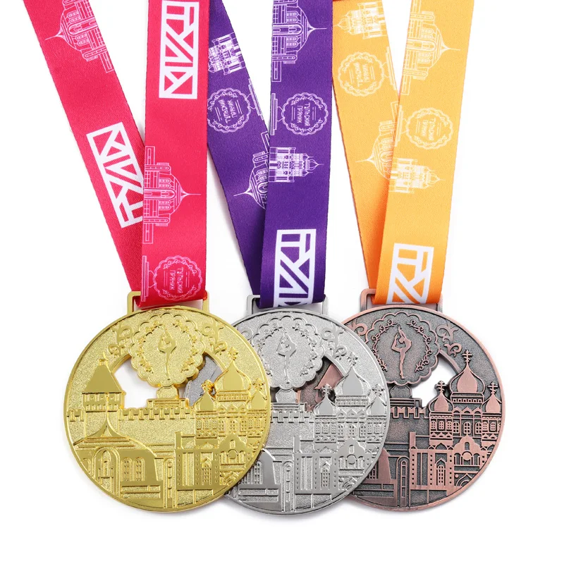 Custom 3D Design Metal Gold Silver Bronze Medals Girls Sports Zinc Alloy Cheerleading Rhythmic Gymnastics Bespoke Dance Medal