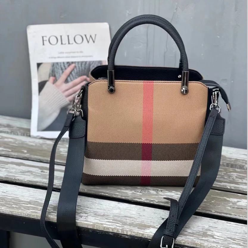 New Fashion 2023 Wholesale Printed Lady Tote Bag Reasonable Price Modern Versatile Large Capacity Plaid Shopping Woman Handbags