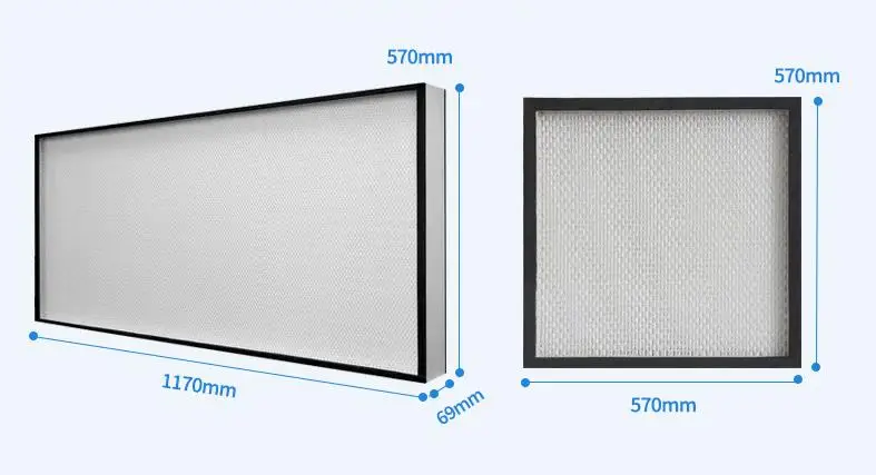 Customized Industry Use Hepa Air Filter For Laminar Air Flow Hood