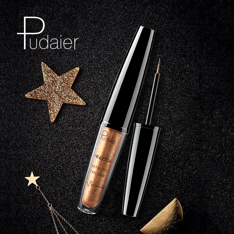 Long Lasting 16 Colors Eyeliner Private Label Glitter Highlighter Eye Makeup Waterproof Liquid Eyeliner Cosmetics