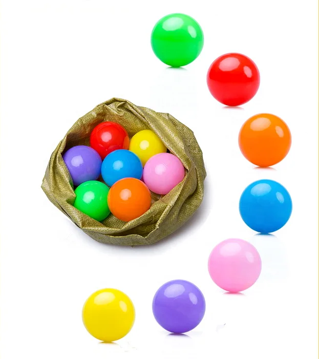 75mm Transparent Fun Toy Ball Kids 7cm Soft Plastic Sports Toy Outdoor Play Safe Funny Custom Printing Ages 5-7 Years Net Bag