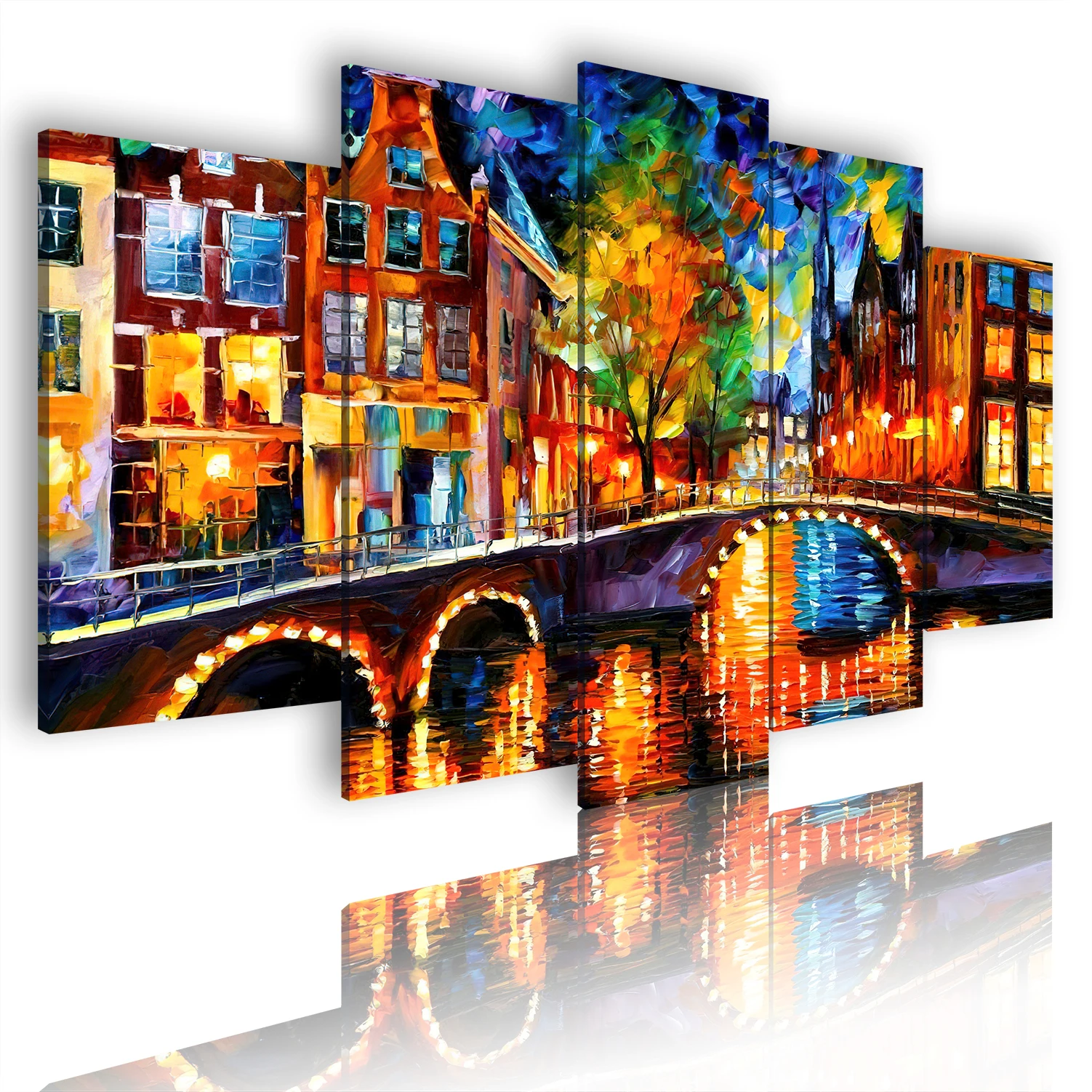 Mosaic Modern Framed Wall Abstract Quality Oil Painting Living Room Artwork Picture Beauty Scenery Canvas Art