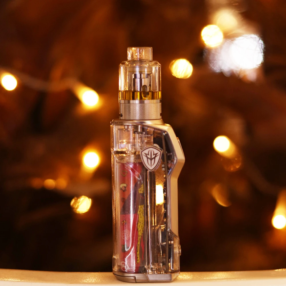 
Newest Rincoe Jellybox 80W mini kit Box Mod Transparent design vape E vapor Cigarette RDA vaporizer with Color display 