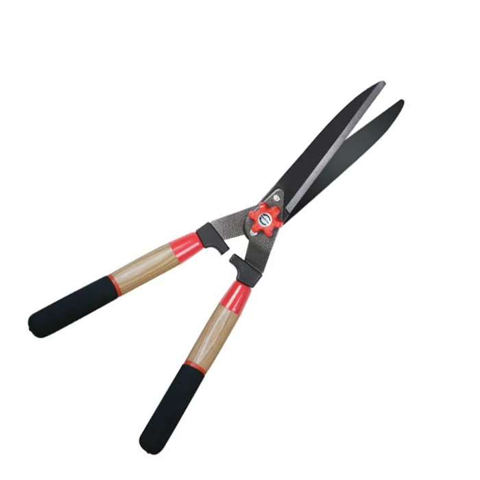 Wooden handle grip garden scissors branch shrub cutter wavy hedge shears hedge trimmers clippers pruning shears
