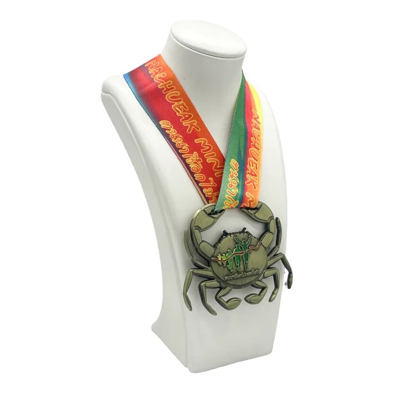 CN Factory Custom Martial Arts Medal Iron Zinc Alloy Creative Crab Model Sports Medal