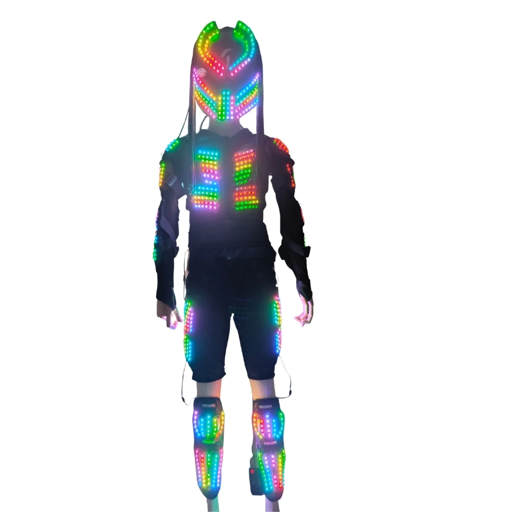 Colorful LED Show Costumes Lighting Up Luminous Suits Stage Performance Clothing for Nightclub DJ Celebration Party Event Show