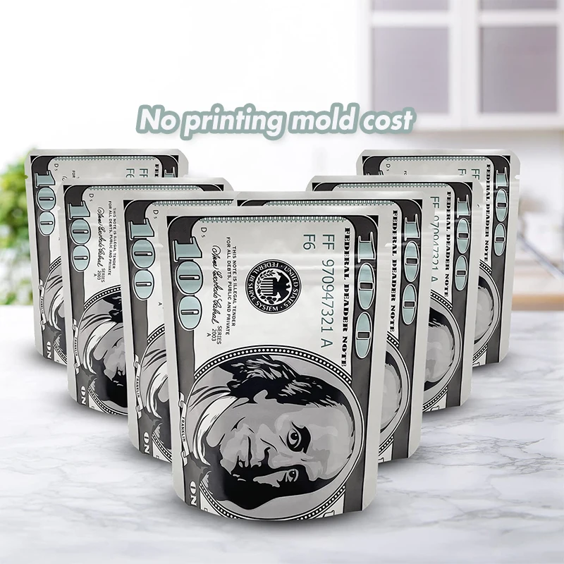 Цифровой принтер Индиго бестселлер пластиковая упаковка для пищевых продуктов с застежкой-молнией и прорезью напечатанные на заказ пакеты из майлара
