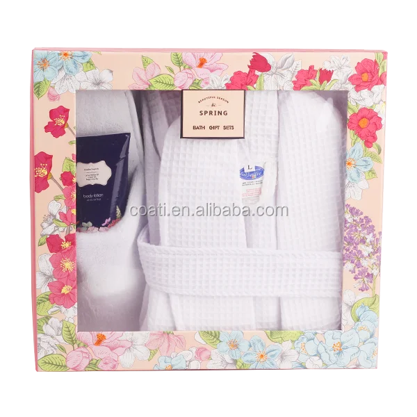 OEM/ODM New design spa gift bath set bathroom women bathrobe bath and body sets bath shower sets