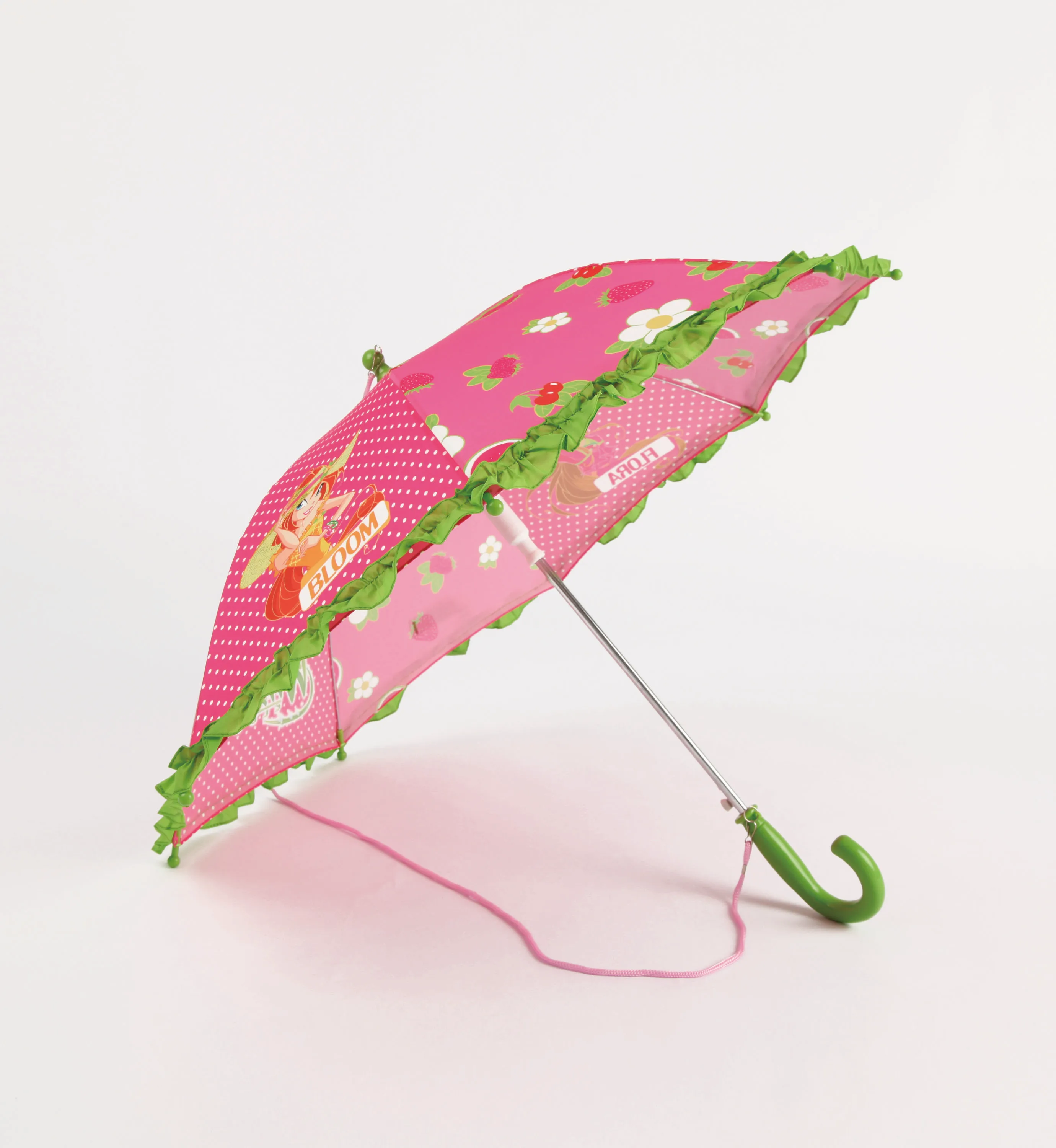 Children Light Weight Waterproof Umbrella POP PIXIE Umbrella Windproof Cheap Umbrella with Colored Lace for Children Flower