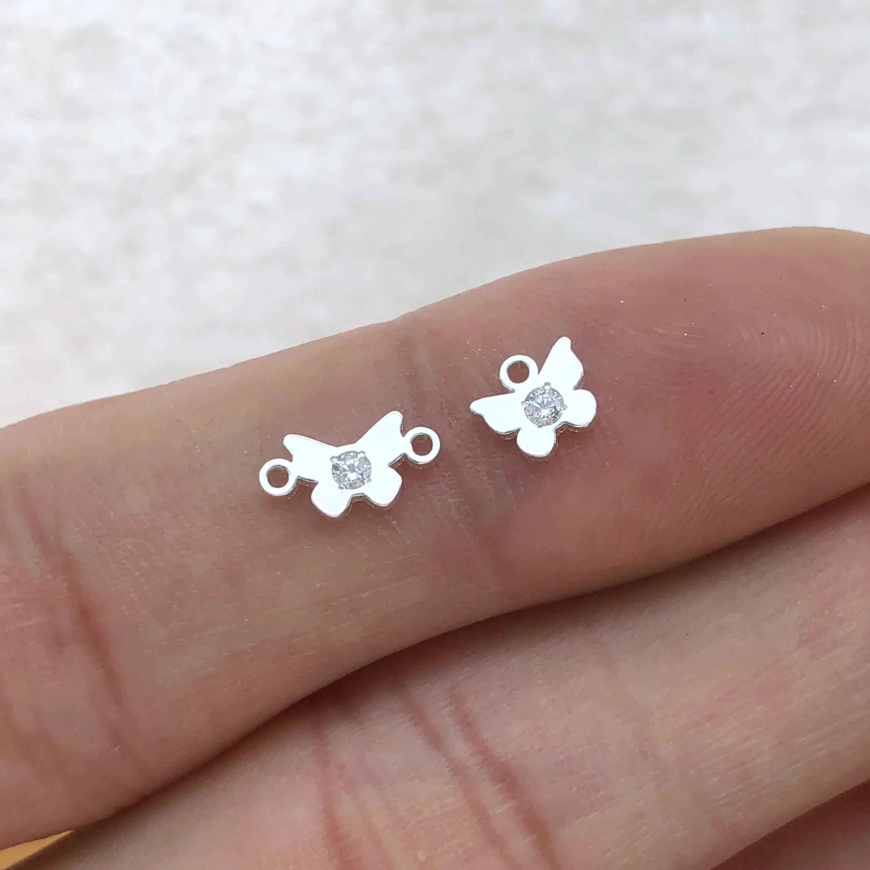 GP Hot Sale 14K Gold Filled Butterfly Charm North Stone Connectors for Permanent Jewelry DIY Making