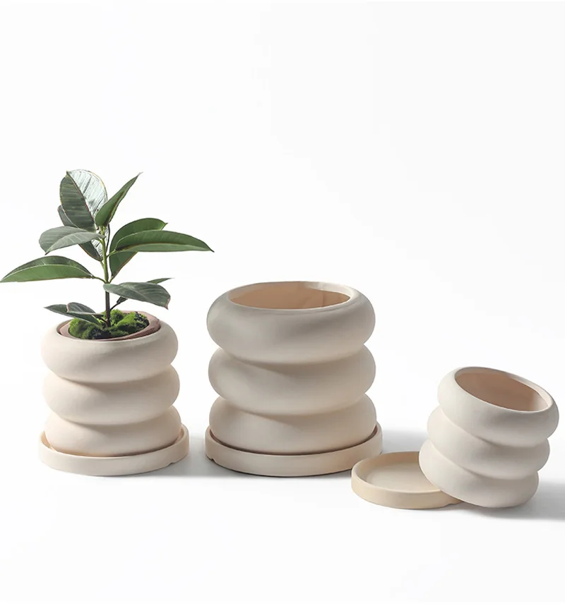 Wholesale Macetas Pots De Fleur Bunga Blumentopf Nordic Succulent Ceramic Flower Pots & Planters For Indoor Plants