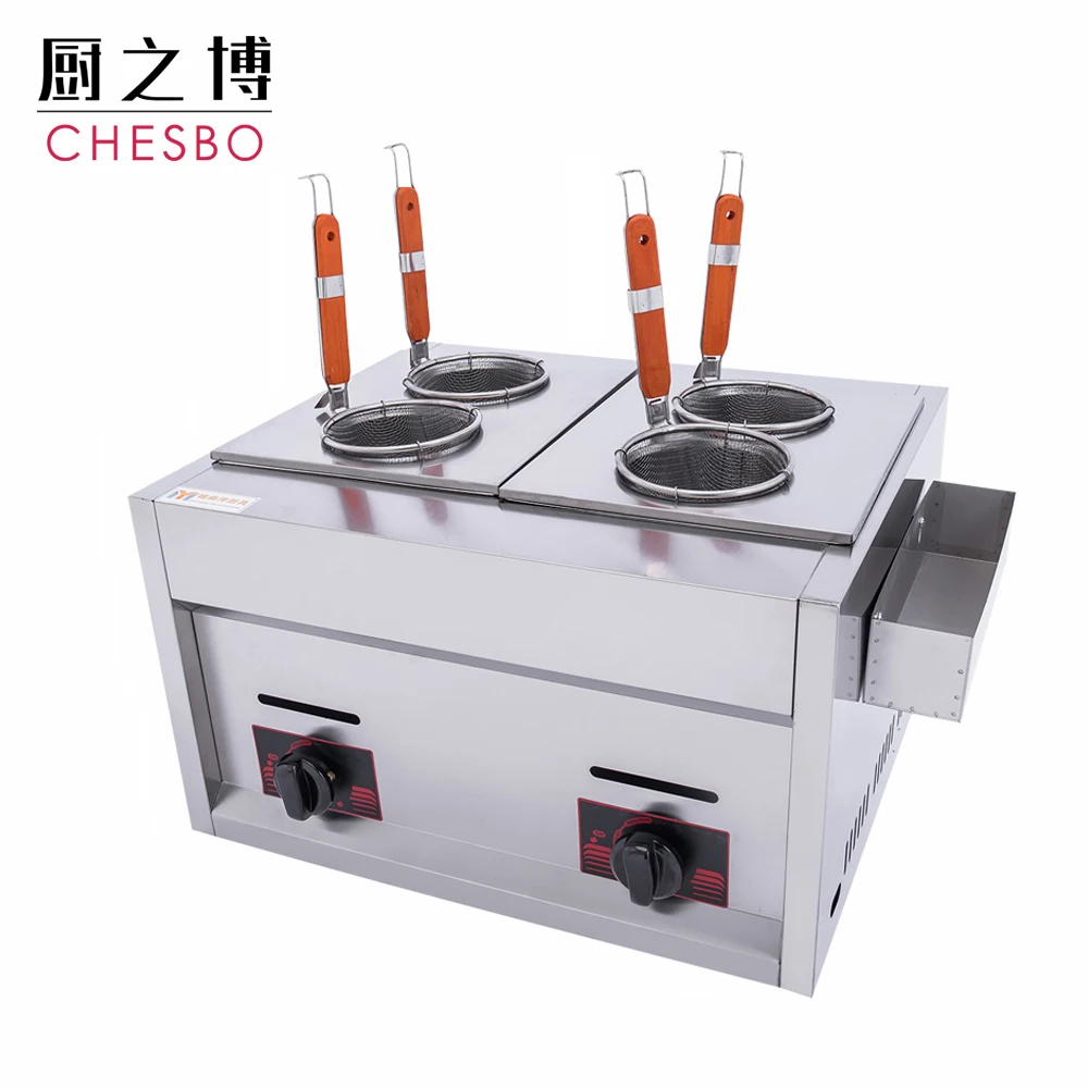 
Stainless Steel Cooker Pasta Cooking Machine 220V 4 Hole 10+10L 6+6L Pasta Cooker Noodle Boiler 