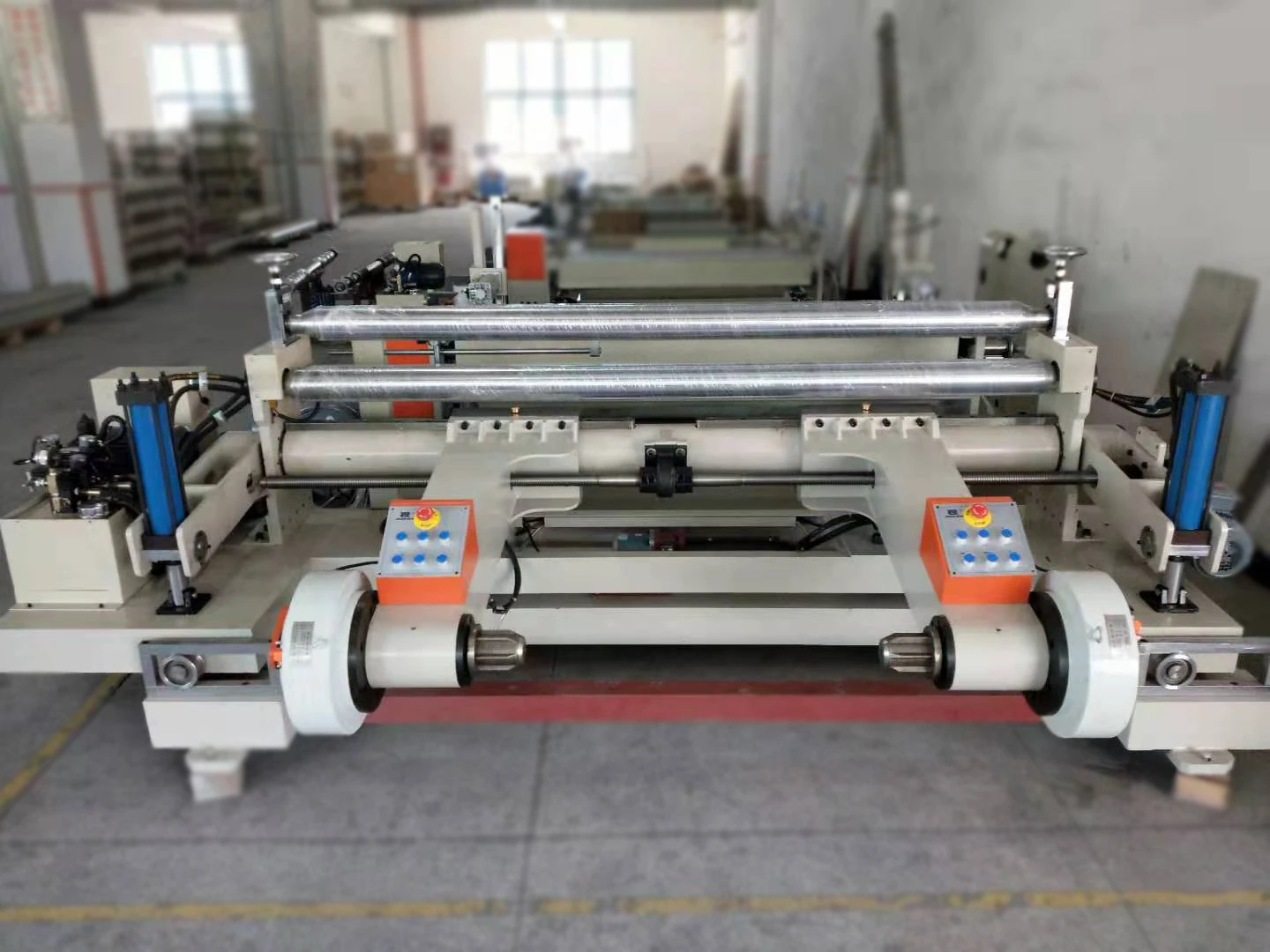 High speed automatic paper slitter rewinder jumbo paper roll cutting machine