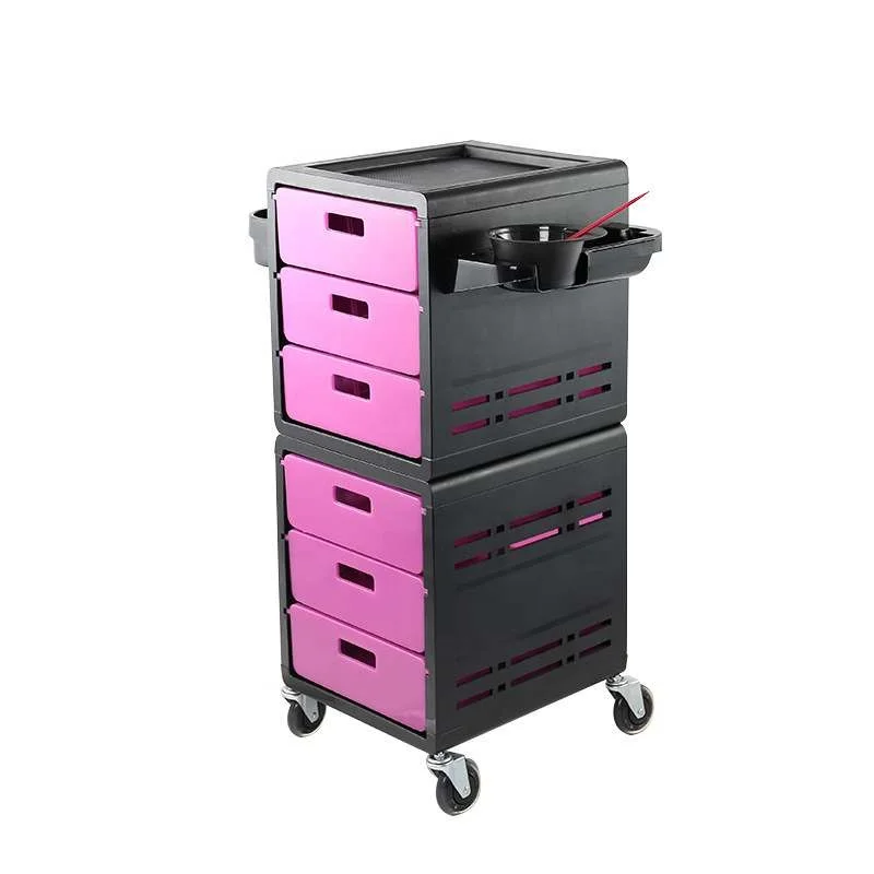 QCP-S25 Hairdresser Equip Black Salon Furniture Salon Equipment Trolly For Salon Beauty Trolley