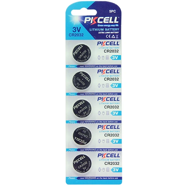 Hot Selling Pkcell Brand China Factory 3v Lithium Cr2032 Button Cell for Computer and Car