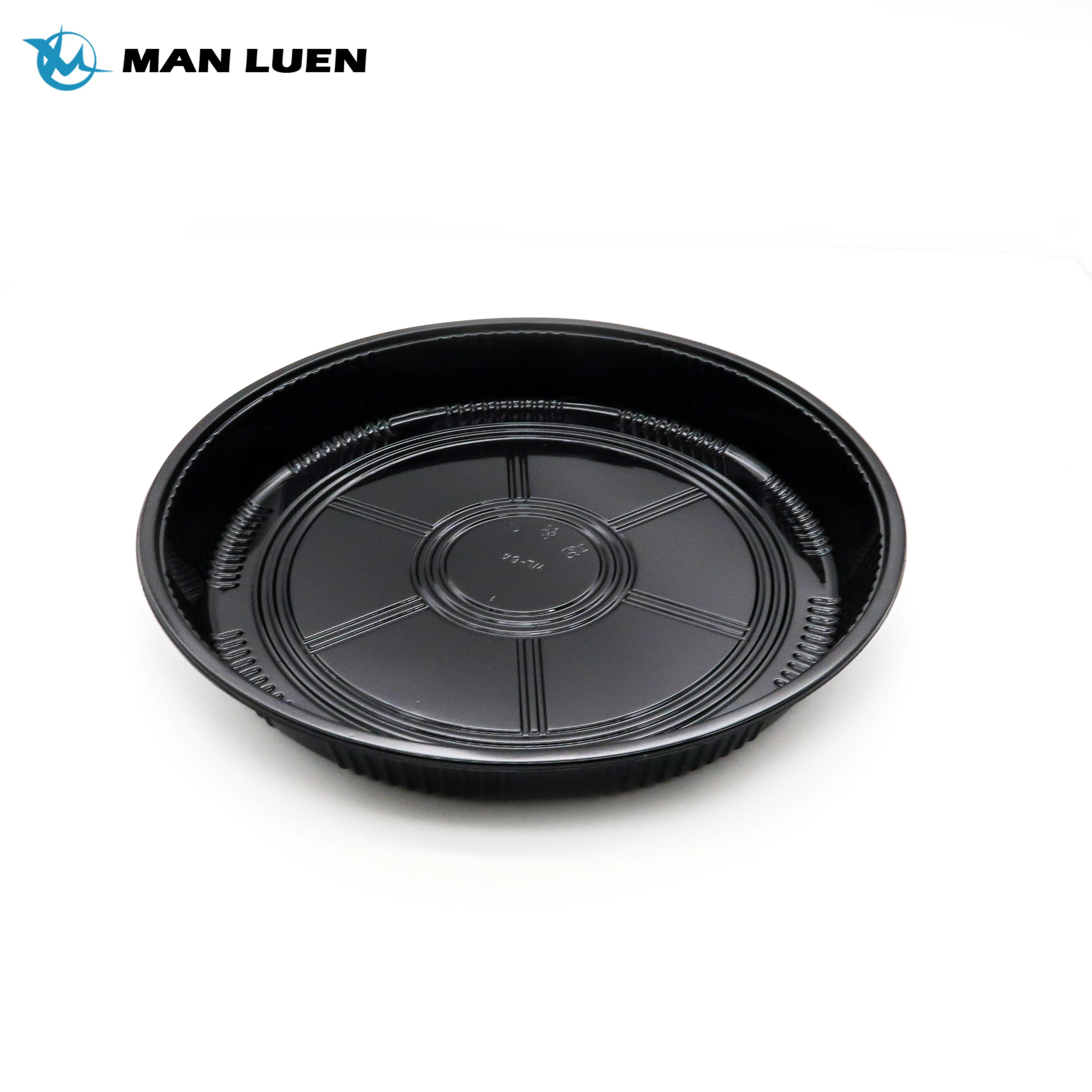 Plastic Japanese Style To Go Sushi Box Disposable Customizable Takeaway Round Sushi Tray