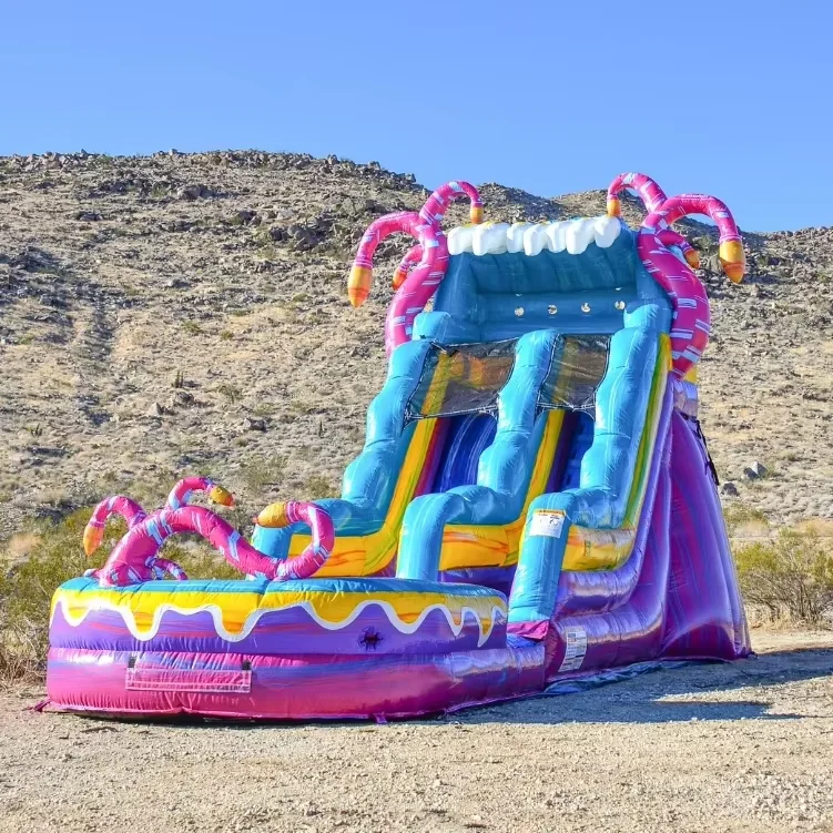 2024 New Style Large PVC Inflatable Pool Slides with Clearanced Water Slide Includes Accessory Blower