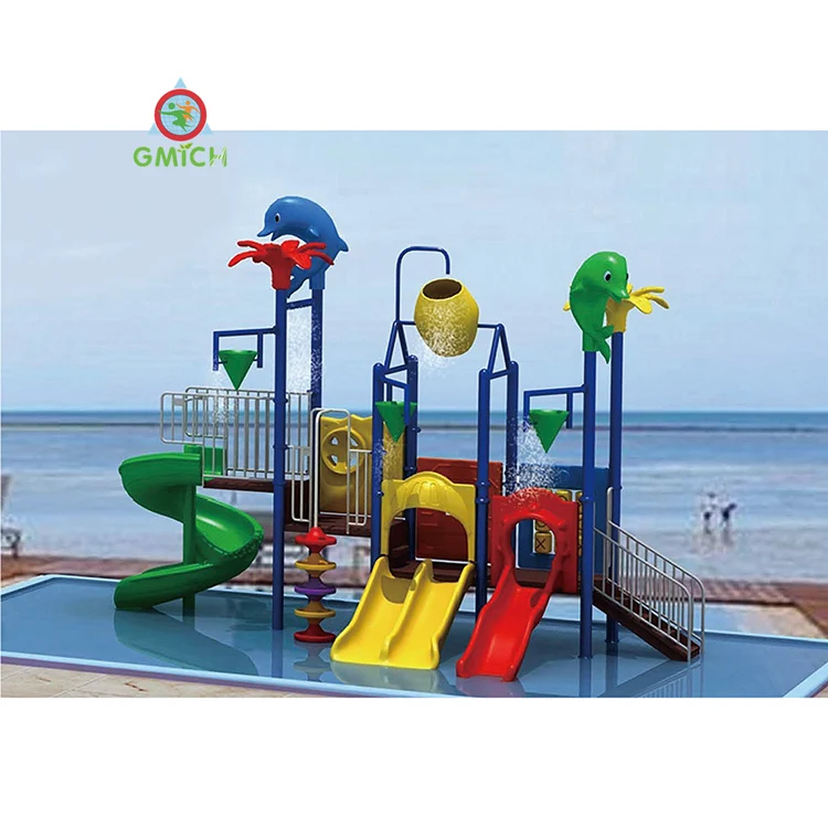 Морскую тематику аквапарк playgorund Открытый Бассейн Водные горки Игрушки парка воды играть в игры, JMQ-18170C