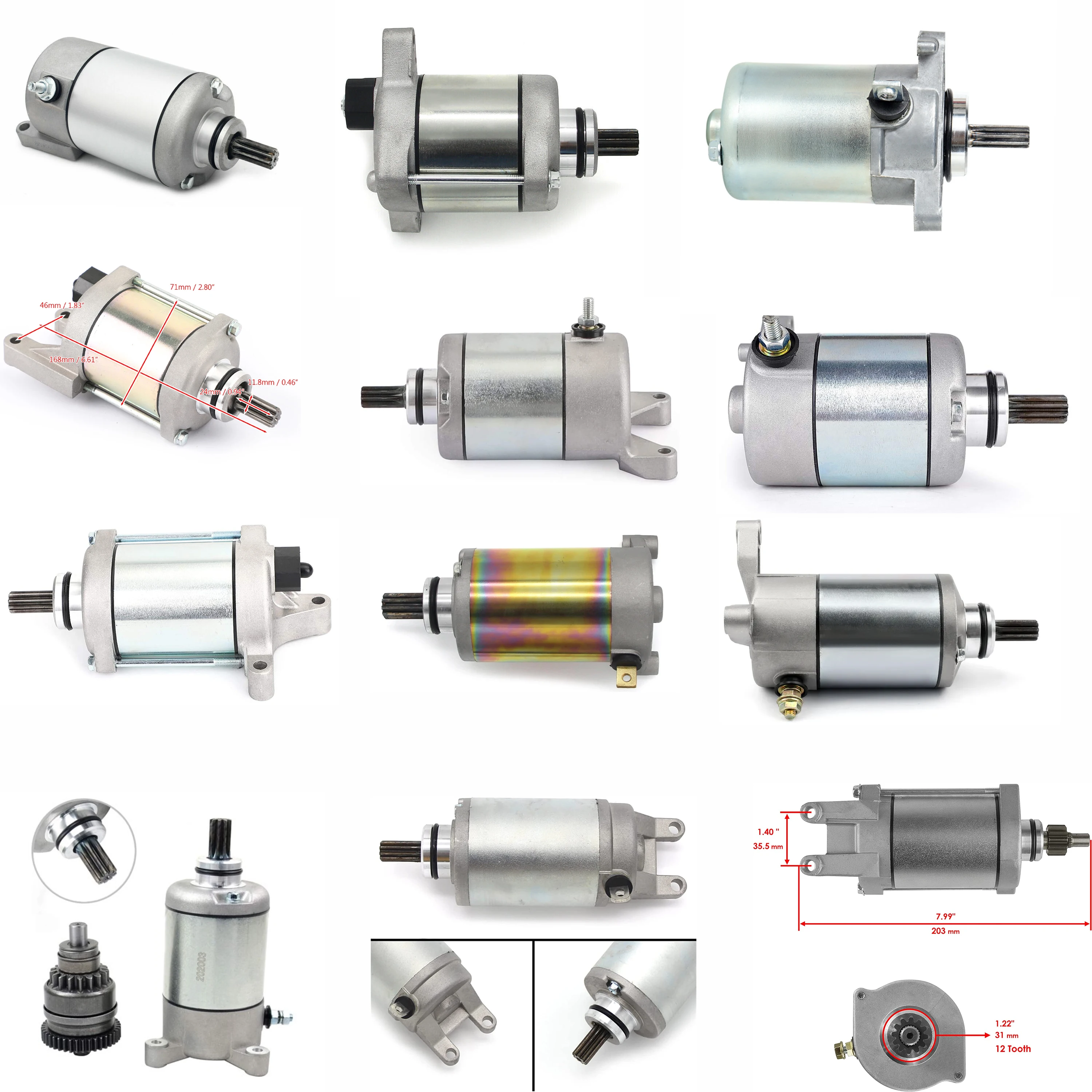 Стартер для мотоцикла Honda Yamaha Suzuki ATV 31200-003-0000 3090188 200CC 500CC