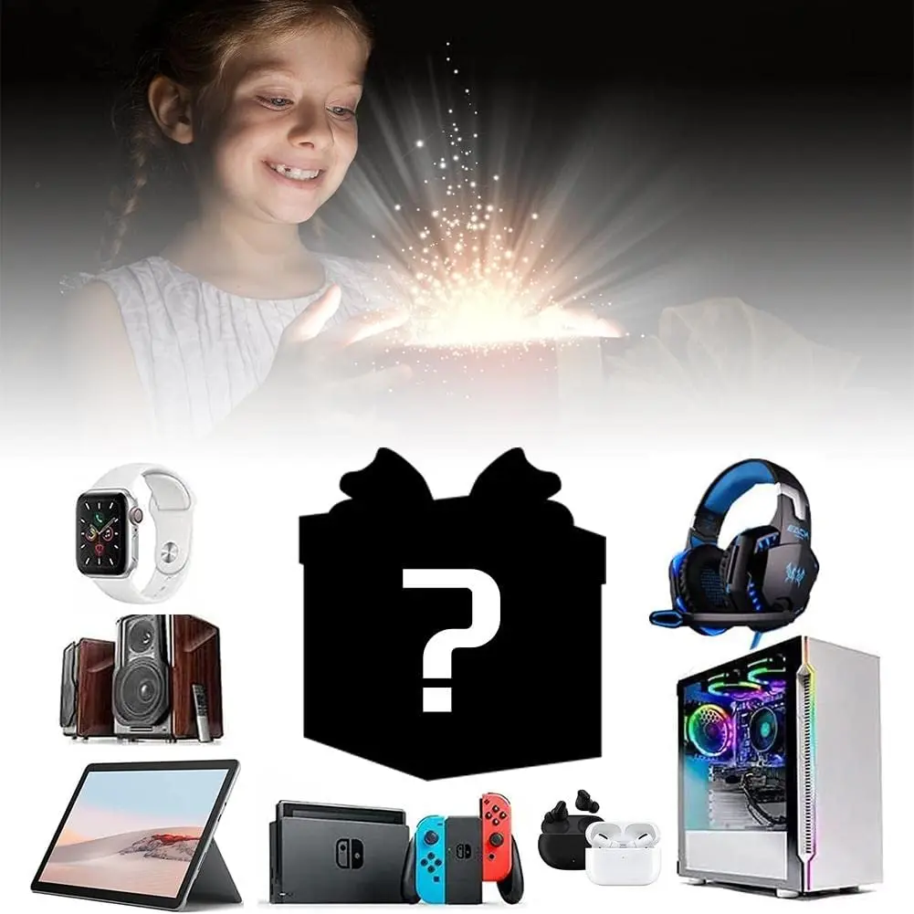 10 to 20 items inside the box Mystery Box Electronics Best Gift may have Microwave Electric Mixer E-book Reader 3D Smart TV...