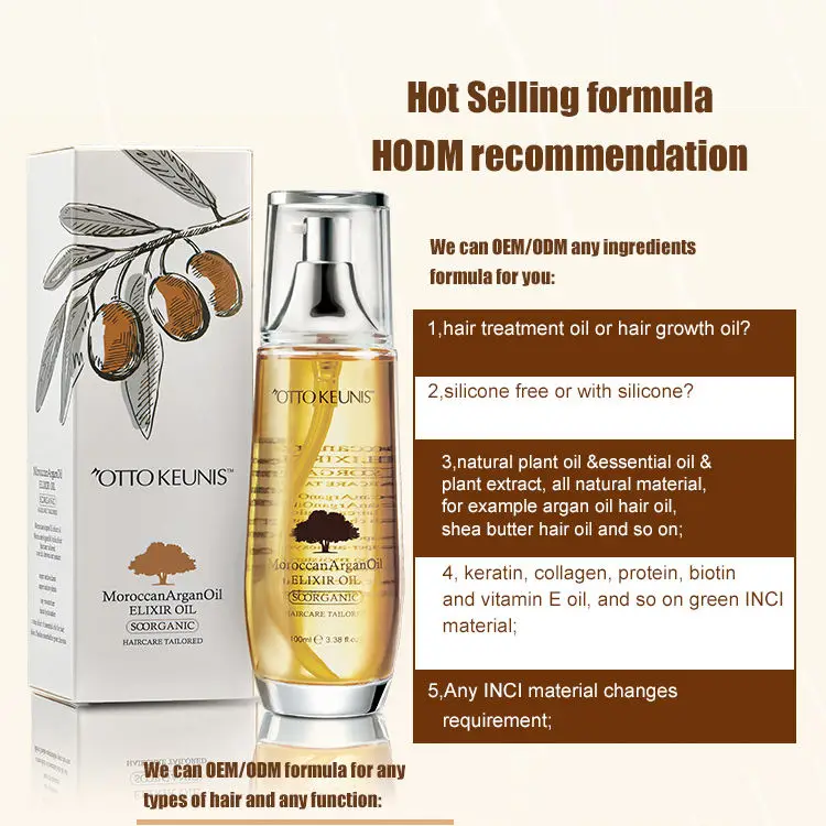 Wig Oil Best Quality Herbal Cruelty-free Jojoba Almond Castor Argan Wholesale Moroccan Hair Oil