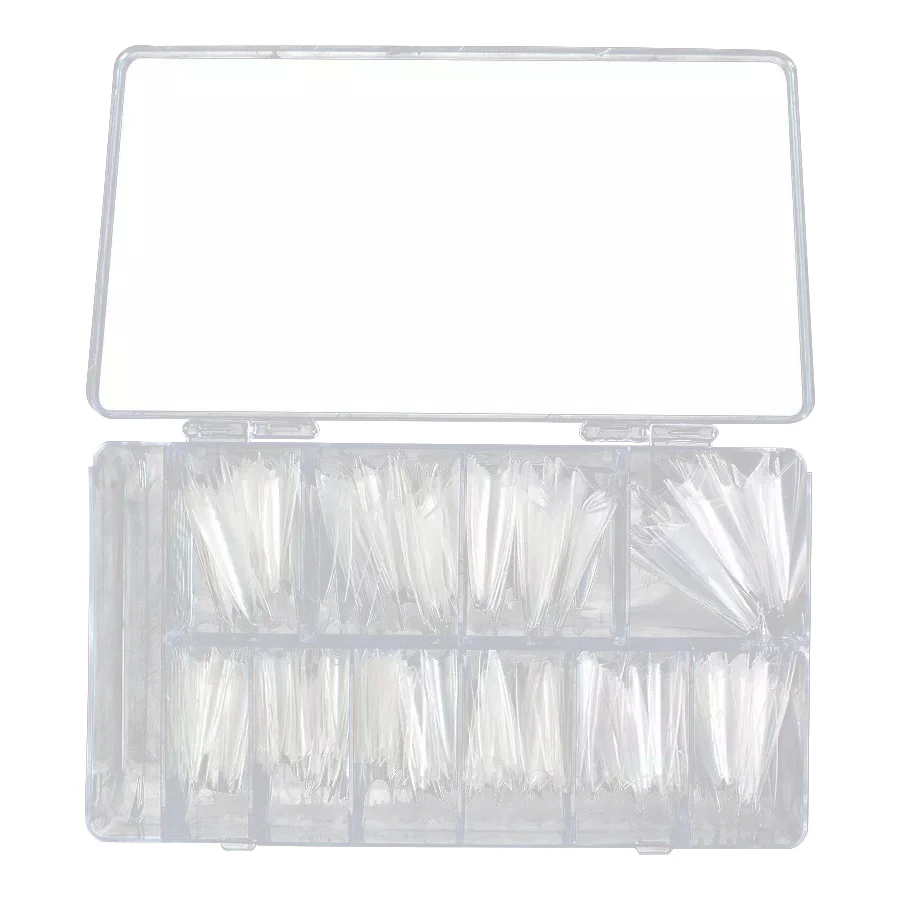 600pcs per bag  Nail Art Straight Tips Triangle Stiletto Nail Tips