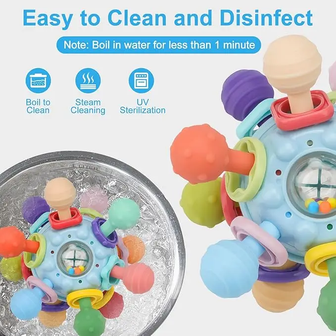 Baby Montessori Sensory Toys for 0-6 6-12 months Food Grade Teething Toys Newborn Learning Development Toys Gifts