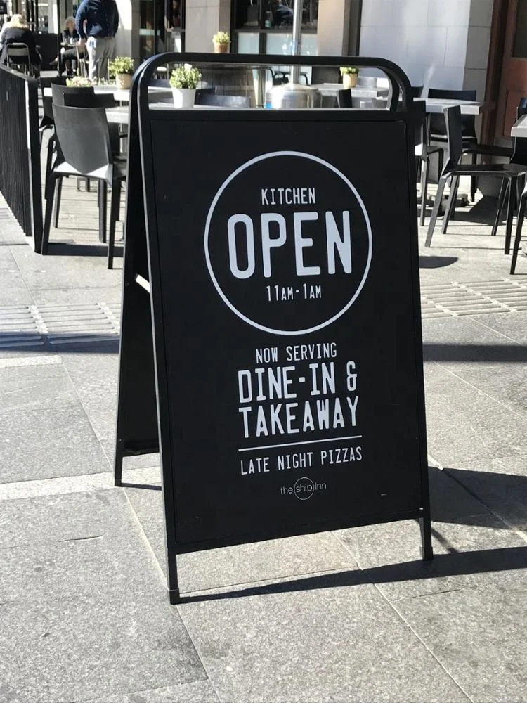 Advertising Display Banner Stand Poster A Frame Sidewalk Sign Holder With Header Panel