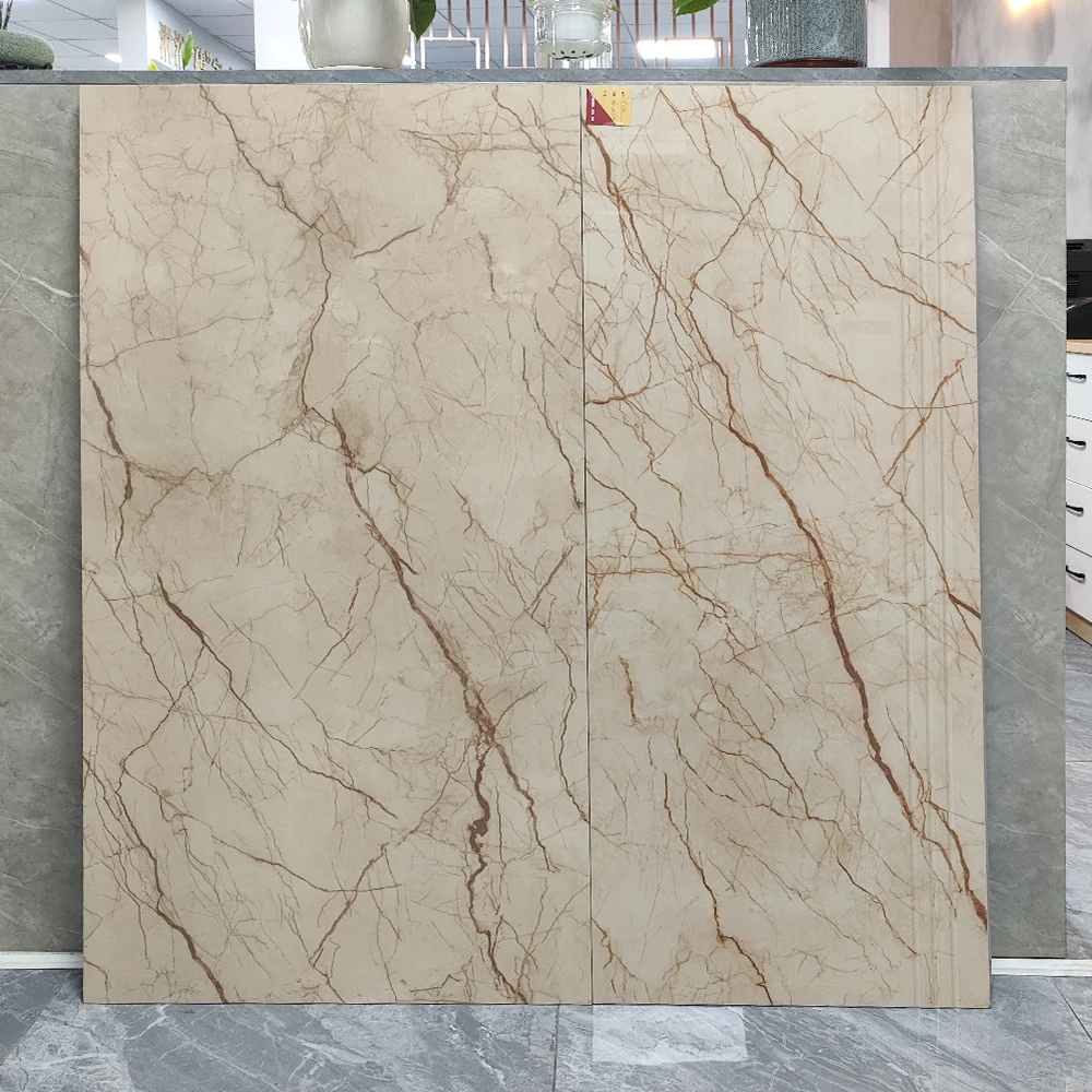 Cheap Wholesale 60x120 Porcelain Polished Glazed Porcelain Marble Modern Ceramic Wall Floor Tiles Full Body Matching Stair Tile