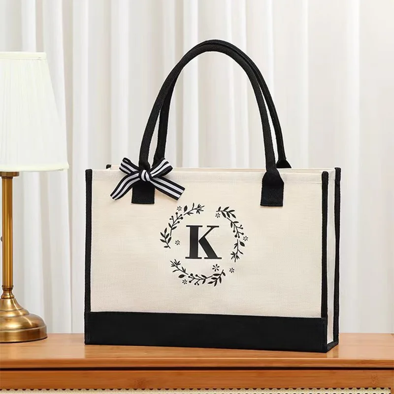 Custom Print Logo Handbag Reusable Canvas Shopping Tote Bag Fashion Embroidery Cotton Canvas Tote Bag