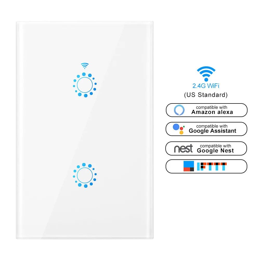 Умный выключатель для внутреннего освещения 2 канала Wi-Fi 4 3 австралийский стандарт умный дома