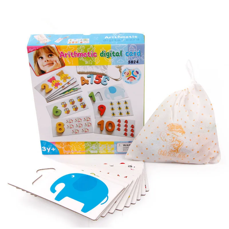 Wholesale Numbers Flash Cards For Toddlers, Numbers Animal Matching Puzzle Game Montessori Toys Learning Toys See for Toddler