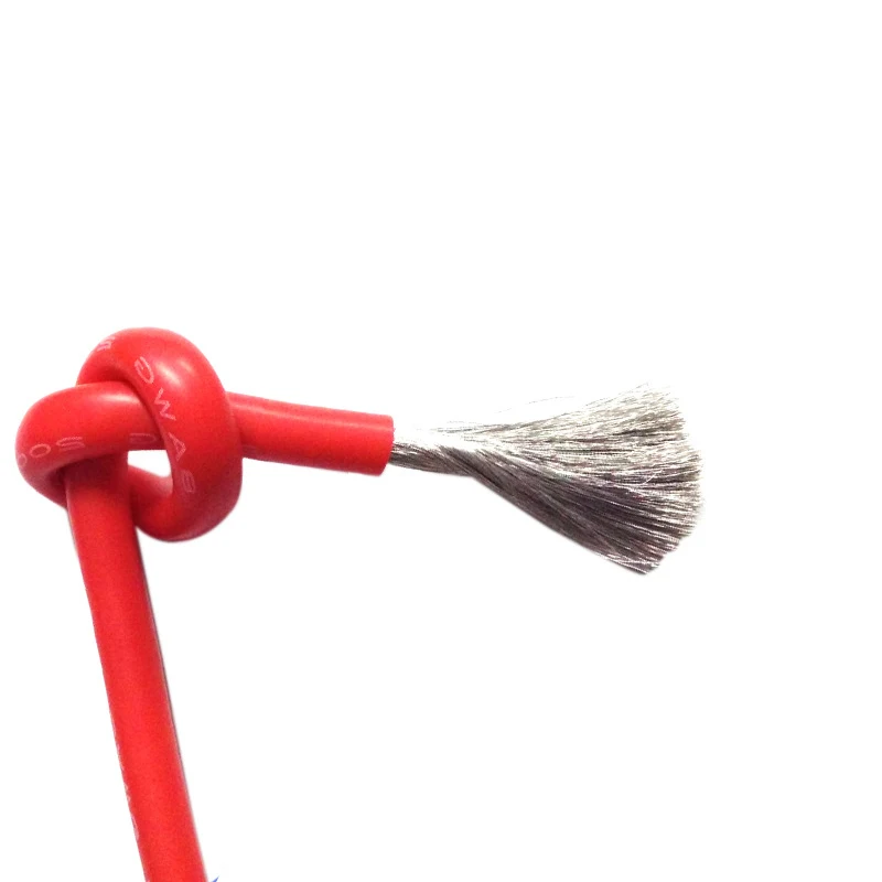 4 6 7 8 10 12 14 16 18 20 22 24 AWG Gauge High Temperature Heat Resistant Solid Copper Rubber Cable Silicone Wire